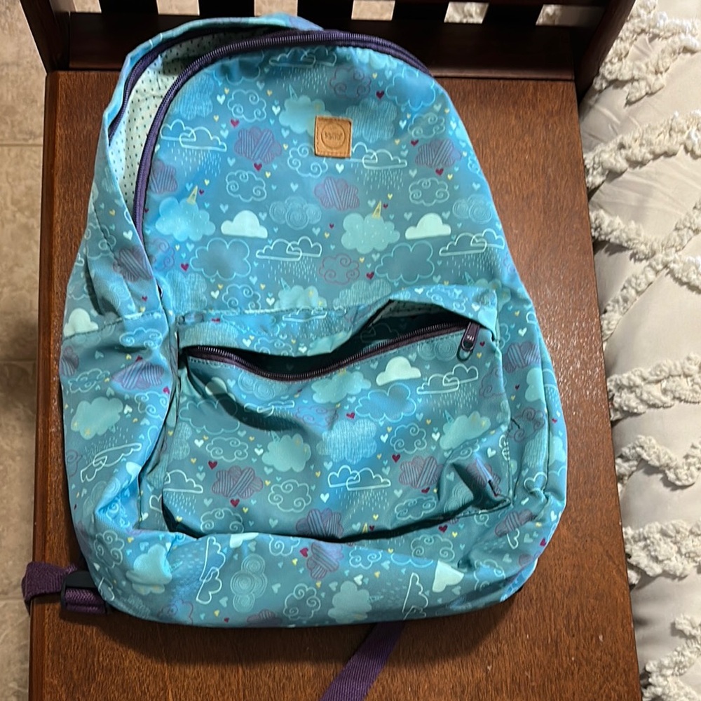 Keto Teal Cloud Pattern Backpack
